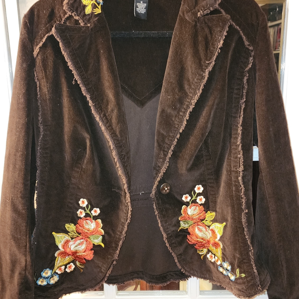 Embroidered Brown Jacket